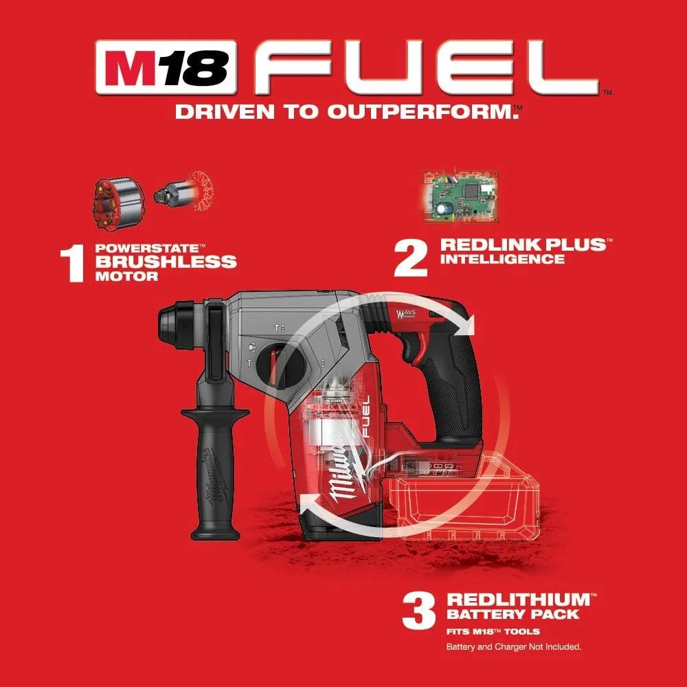 Milwaukee 2912-20 M18 FUEL™ 1" SDS Plus Rotary Hammer