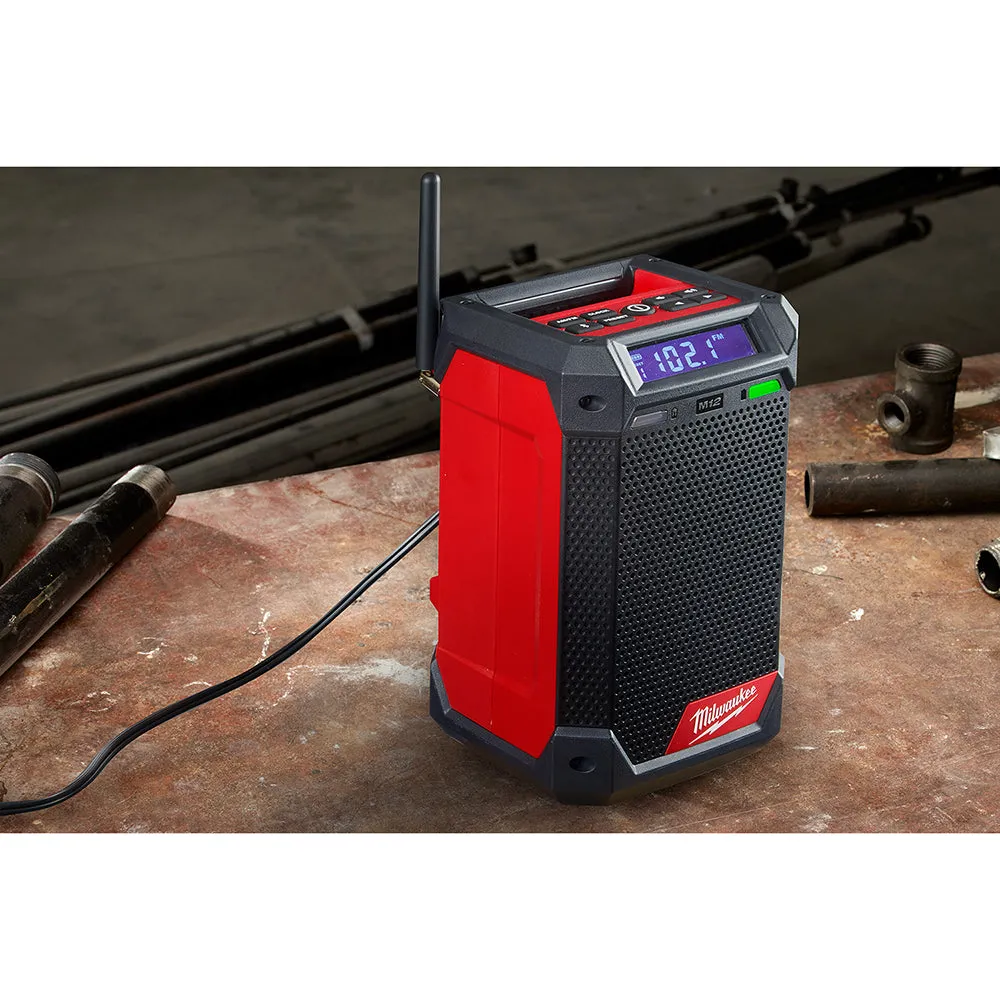 Milwaukee 2951-20x2BSK M12 12V Bluetooth Radio w/ 4AH and 2AH Starter Kit