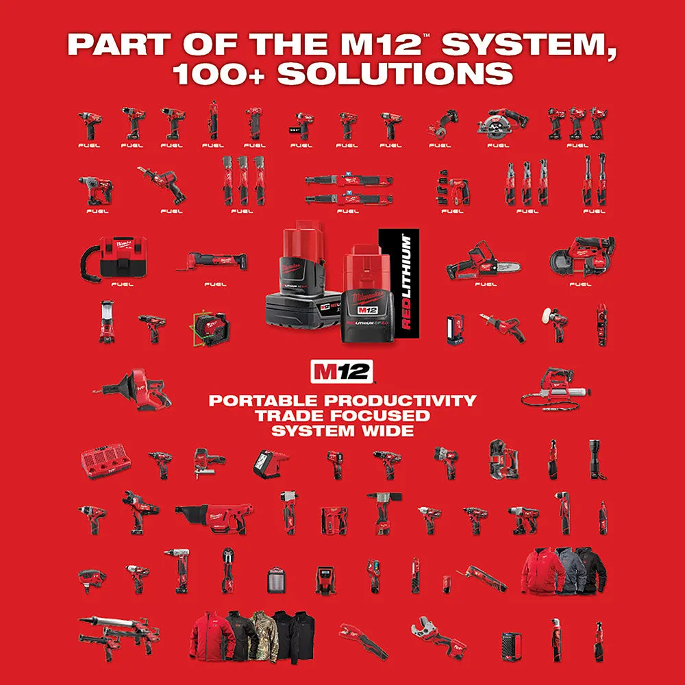 Milwaukee 2951-20x2BSK M12 12V Bluetooth Radio w/ 4AH and 2AH Starter Kit