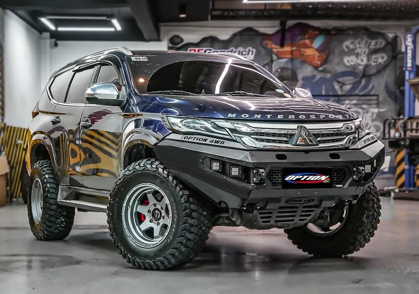 Mitsubishi Pajero V.1 FRONT WINCH BAR  ( 2015-2019 )