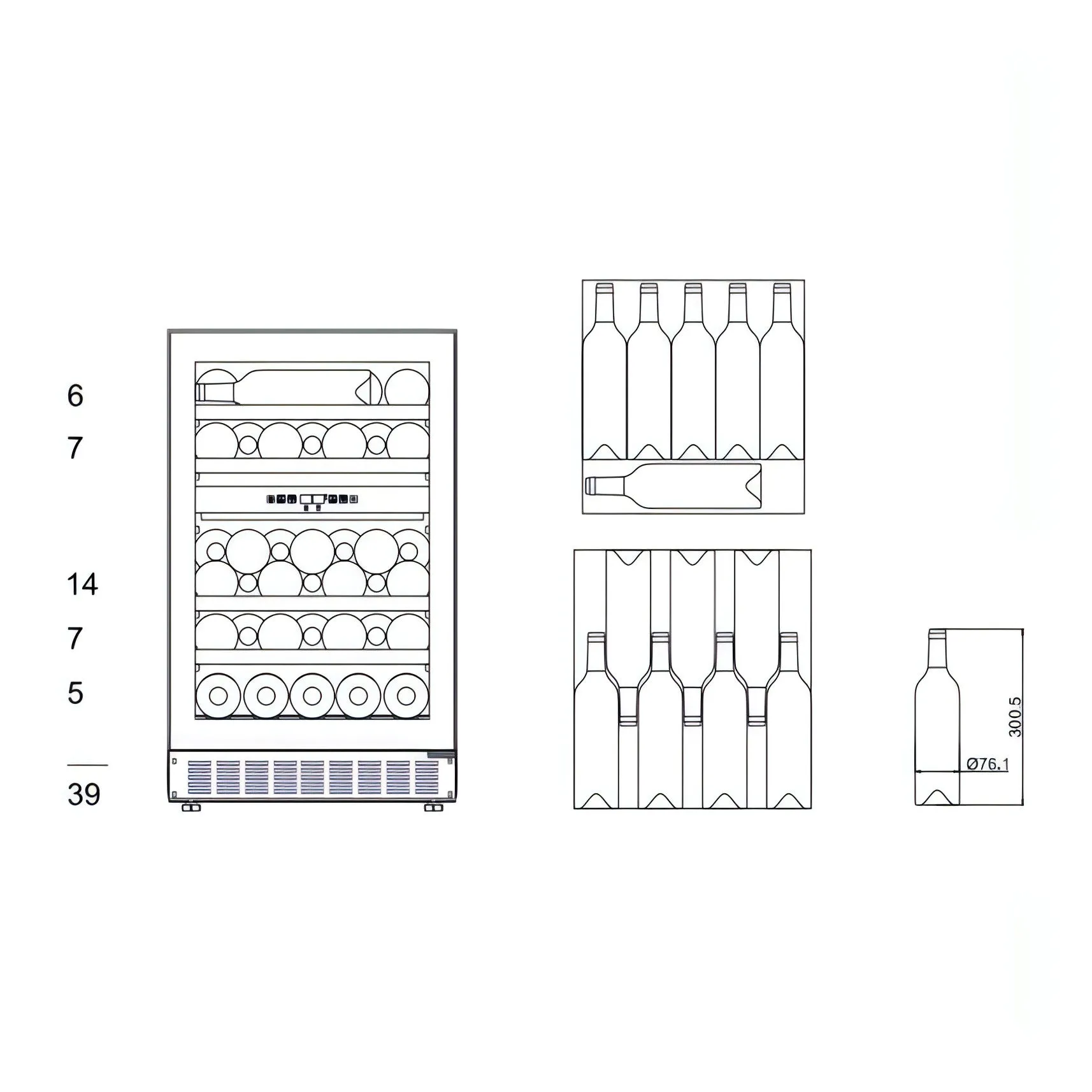 mQuvée - 500mm - Undercounter - WineCave 700 50D Stainless