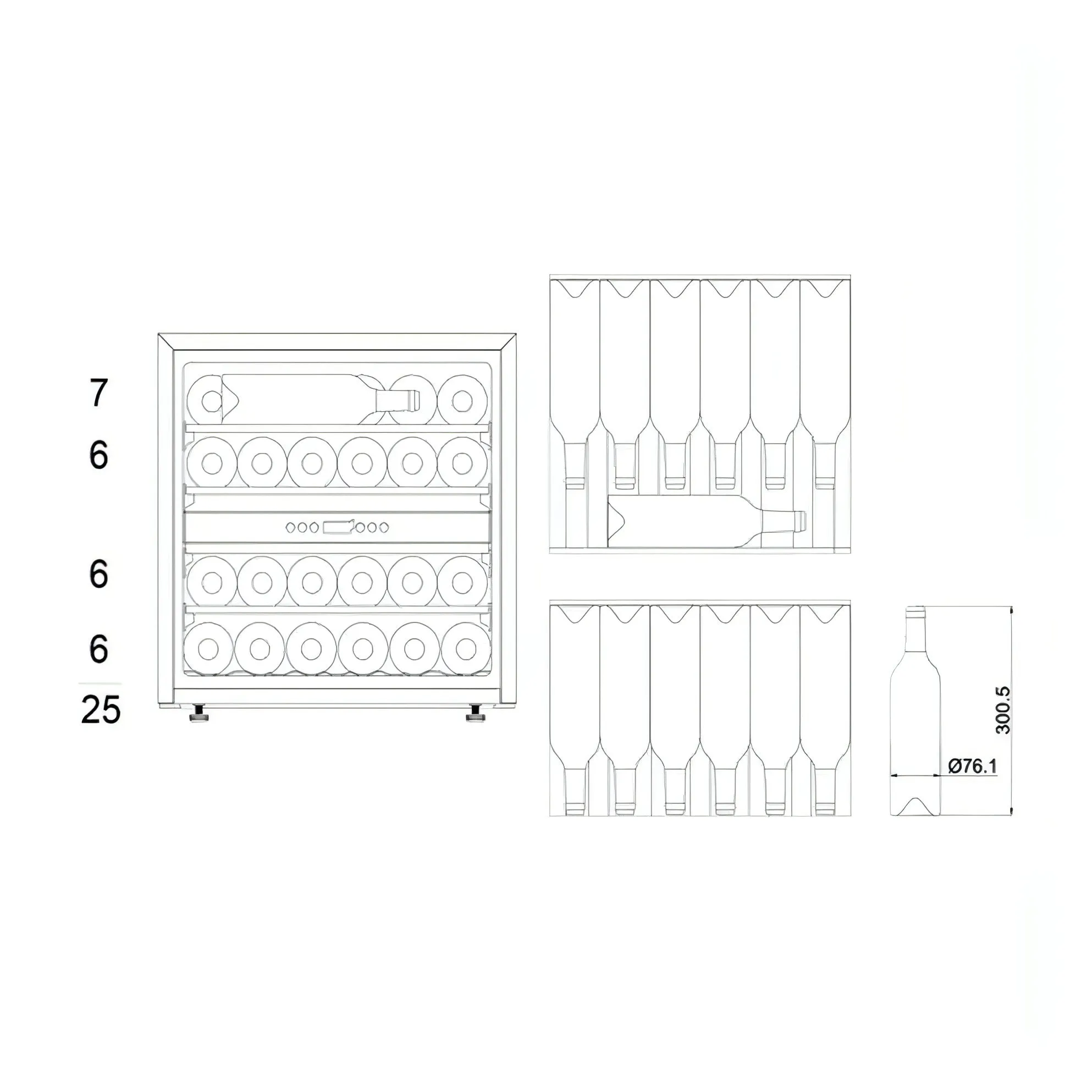 mQuvée - Integrated Wine Cooler - WineKeeper 25D - Stainless