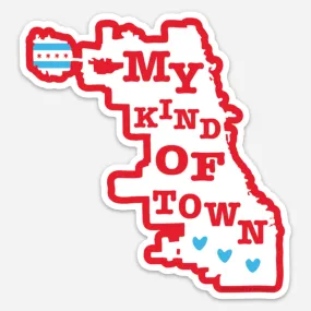 My Kind Of Town Chicago City Map Vinyl Magnet - Waterproof & Scratch Resistant