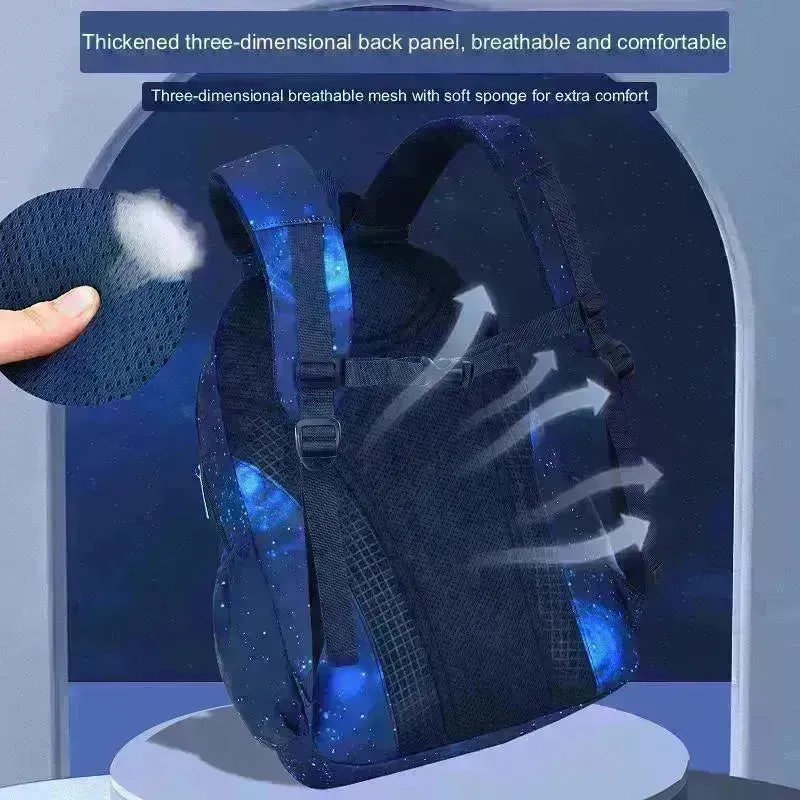 New Schoolbag For Primary School Students Male Side Refrigerator Open Large Capacity Children's Bags Grade