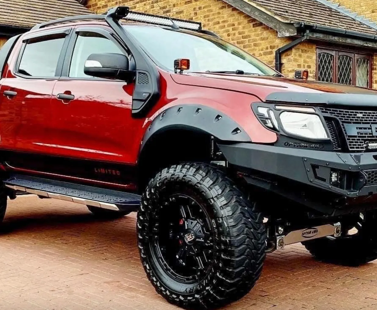 OPTION4WD - V.1 FRONT WINCH BAR,  PX1 FORD RANGER ( 2012-2014 )