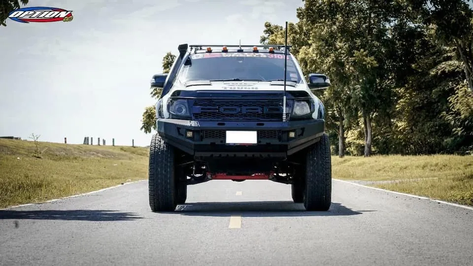 OPTION4WD - V.1 FRONT WINCH BAR,  PX1 FORD RANGER ( 2012-2014 )