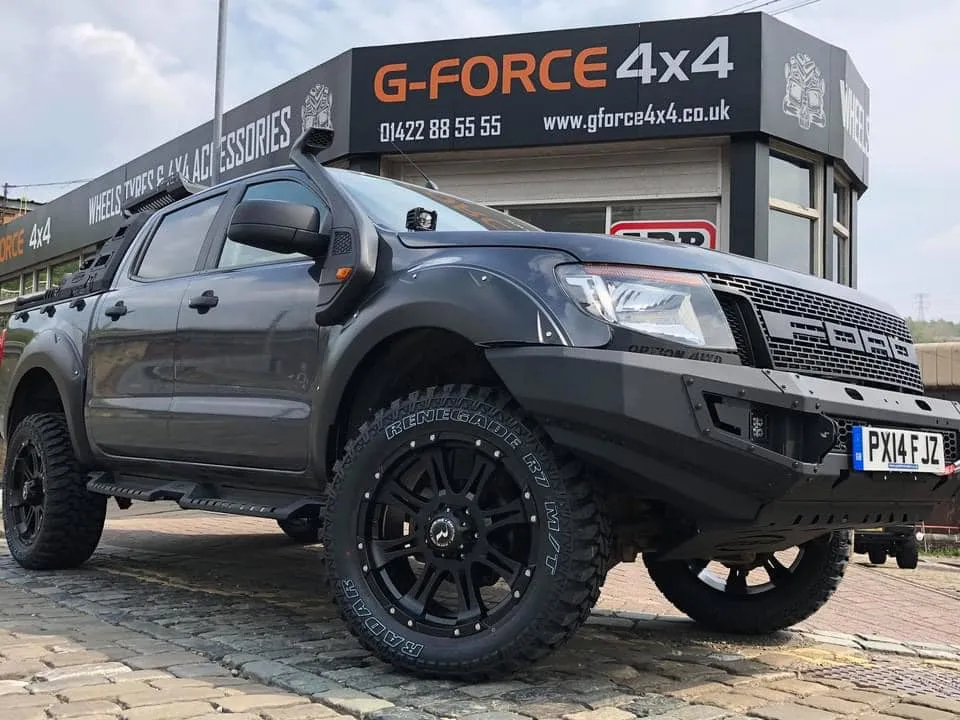 OPTION4WD - V.1 FRONT WINCH BAR,  PX1 FORD RANGER ( 2012-2014 )