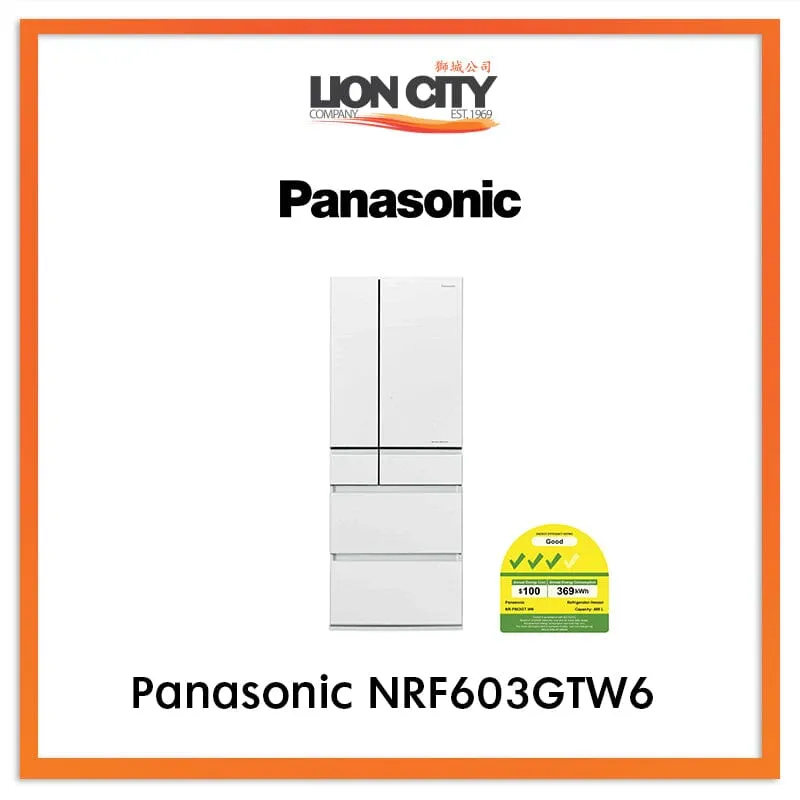 PANASONIC 488L 6 DOOR FRIDGE NRF603GTW6 (MATURE WHITE- MADE IN JAPAN)