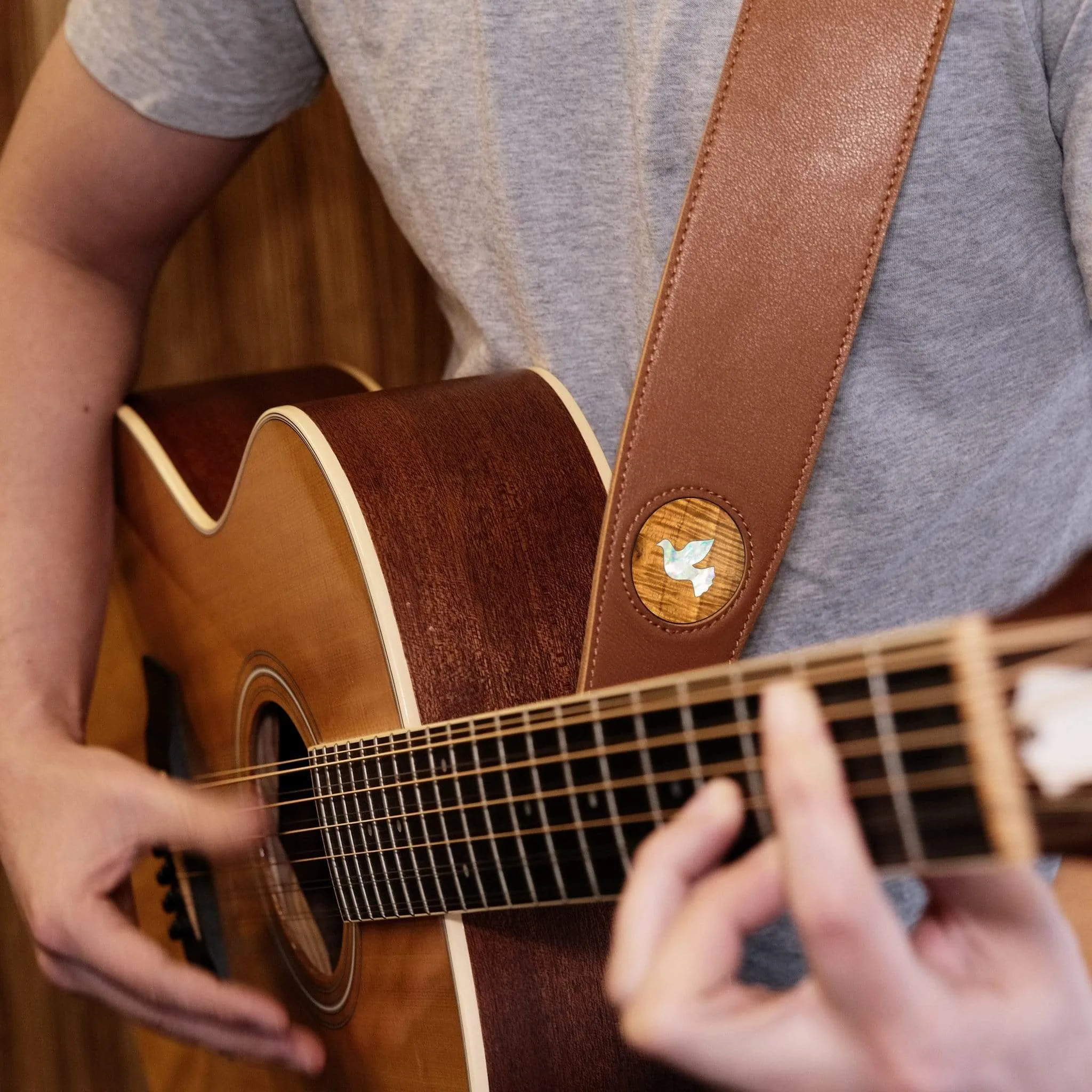 Pearl Dove Inlay | Italian Leather Strap