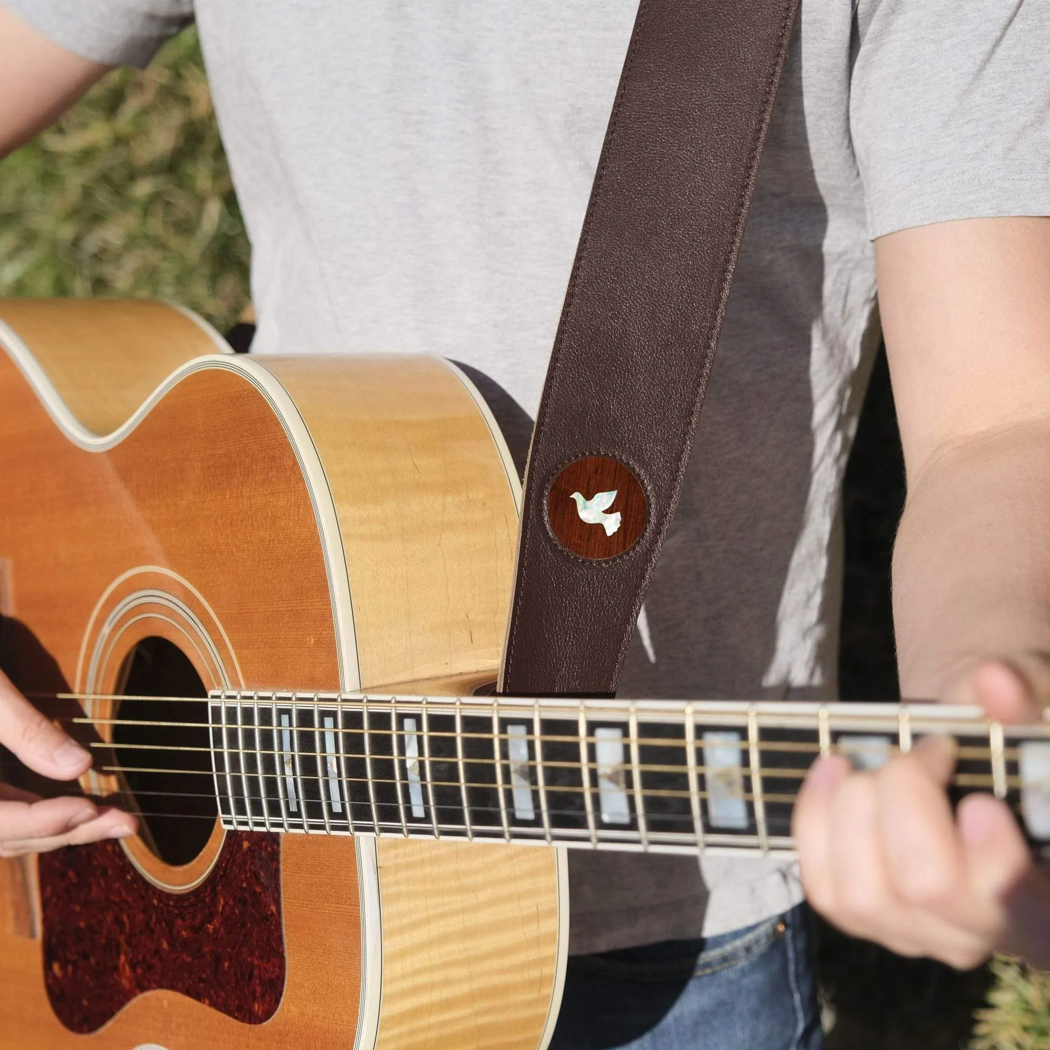 Pearl Dove Inlay | Italian Leather Strap