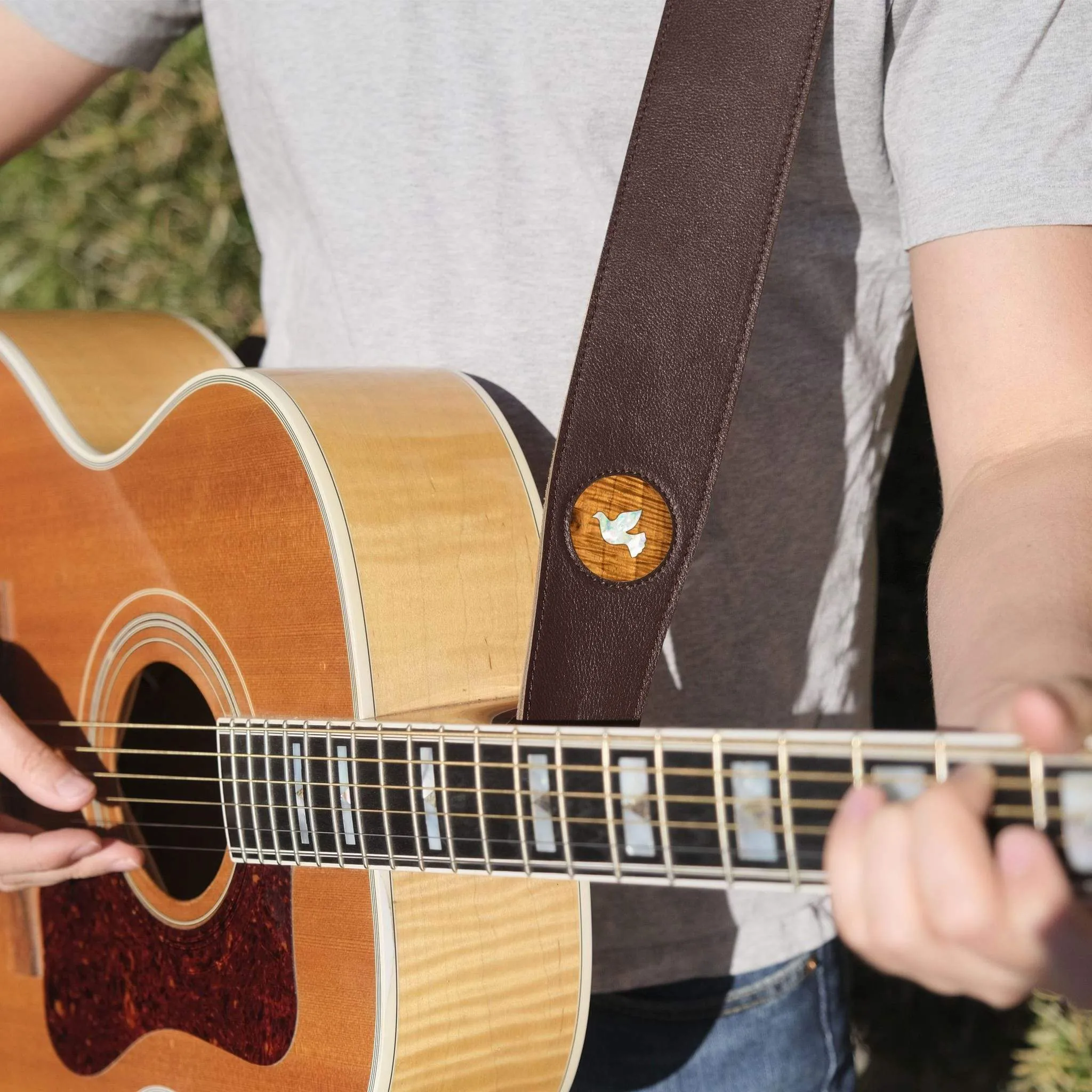 Pearl Dove Inlay | Italian Leather Strap