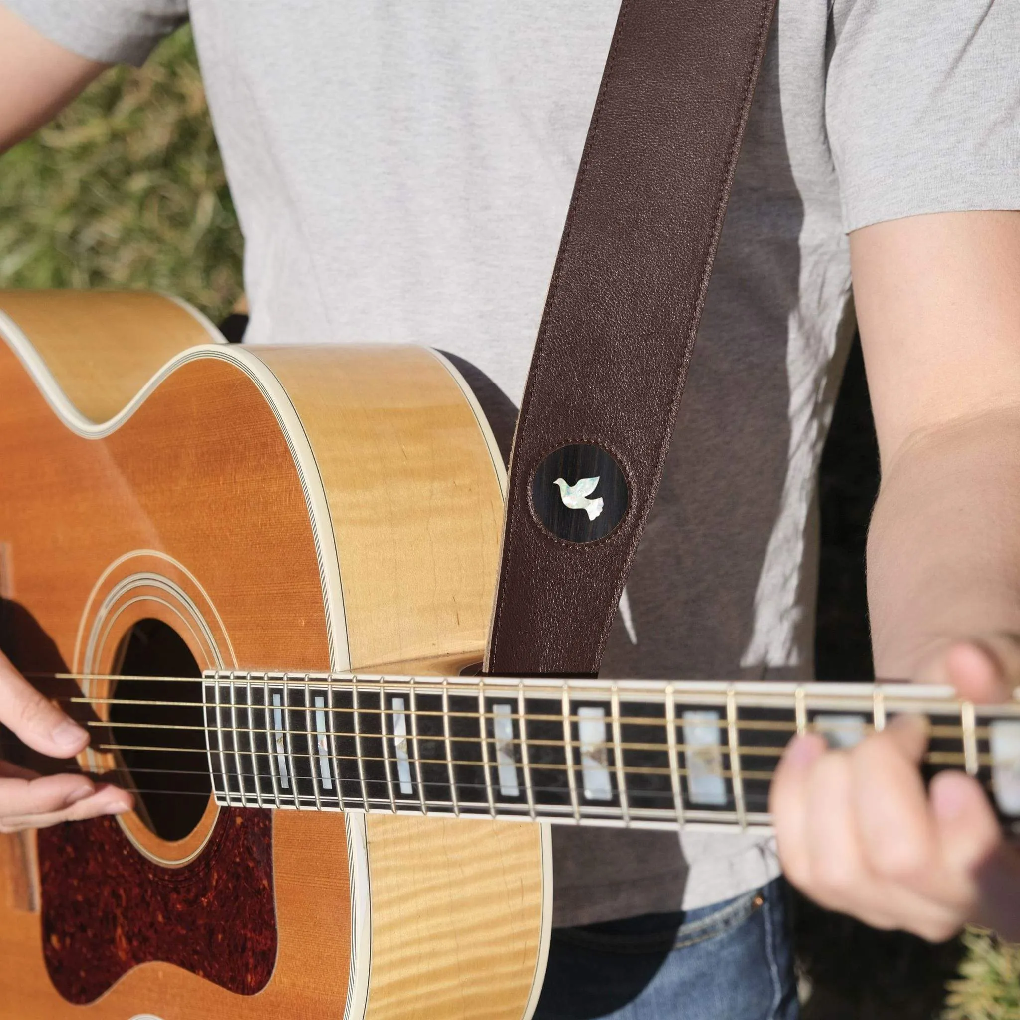 Pearl Dove Inlay | Italian Leather Strap