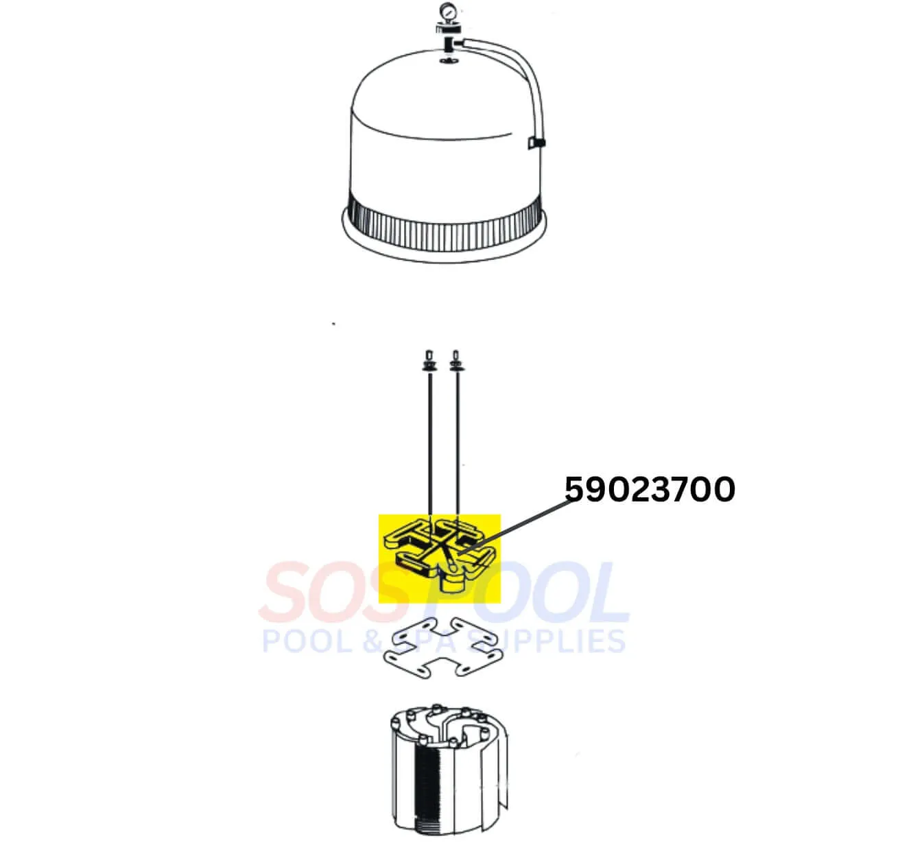 Pentair Manifold Assembly for FNS and FNS Plus DE Filters | 59023700