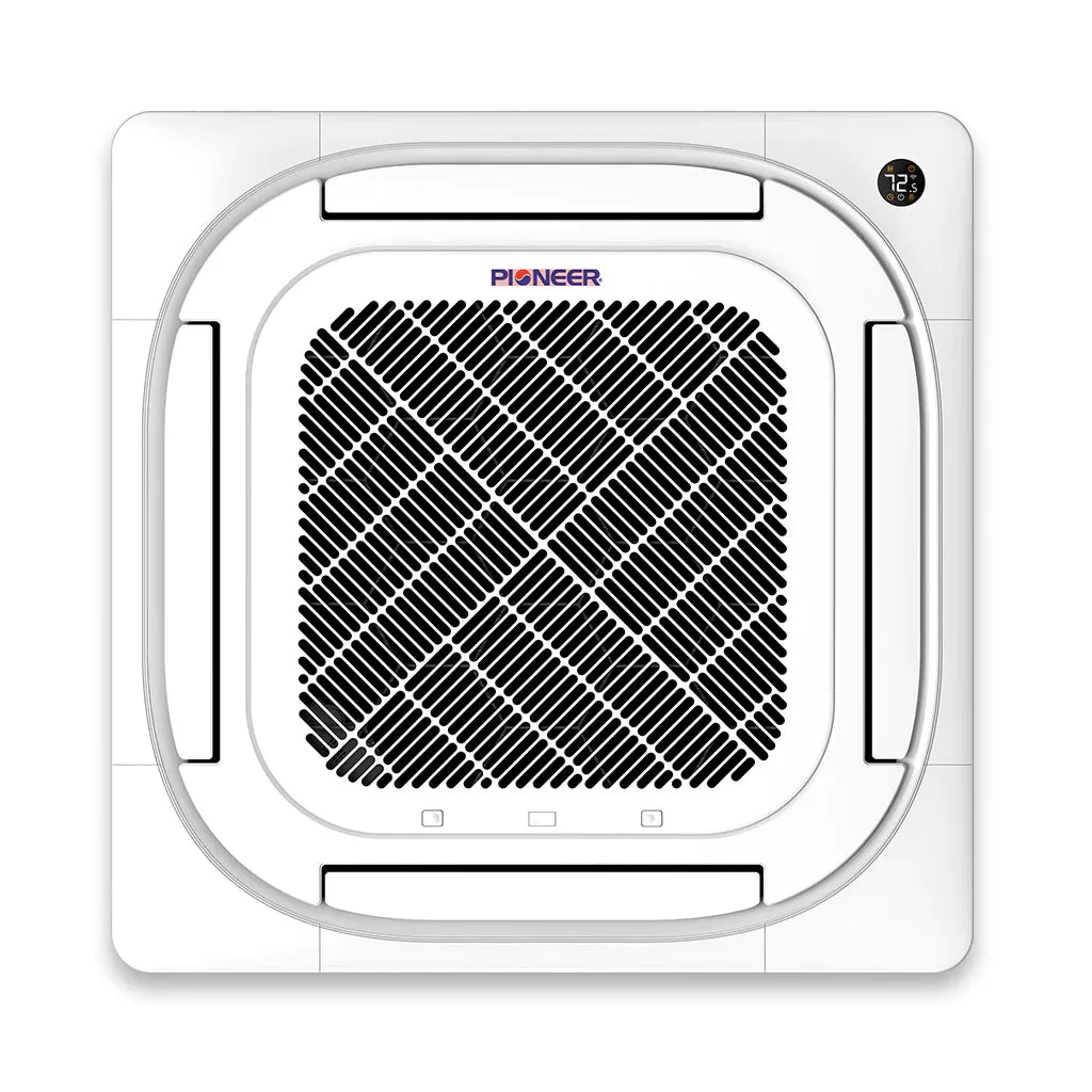 Pioneer® Multi Zone 24,000 BTU Quantum Series Ceiling Cassette Indoor Section Split Inverter   Air Conditioner Heat Pump 230V