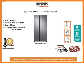 SAMSUNG RS63R5584SL/SS 630L SPACEMAX MULTI SIDE-BY-SIDE DOOR FRIDGE (2 TICKS)