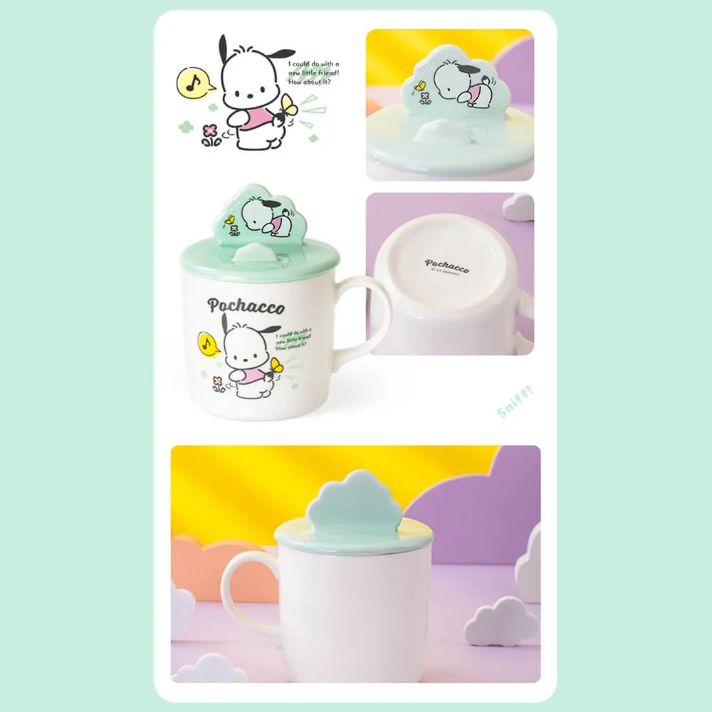 Sanrio Illustration Mug with 3D Phone Holder Cup Lid 400ml