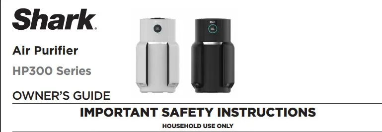 Shark Air Purifier User Manual Model-HP302