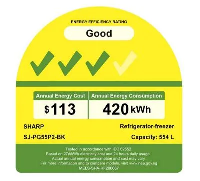 Sharp SJ-PG55P2-BK/DS 554L Grand Top Refrigerator