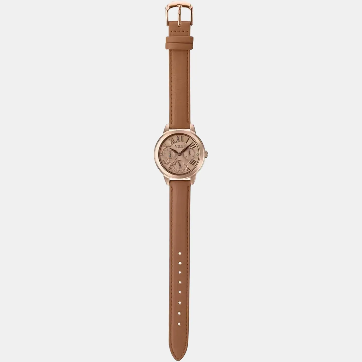 Sheen Women's Chronograph Leather Watch SH216 - SHE-3059PGL-5AUDR