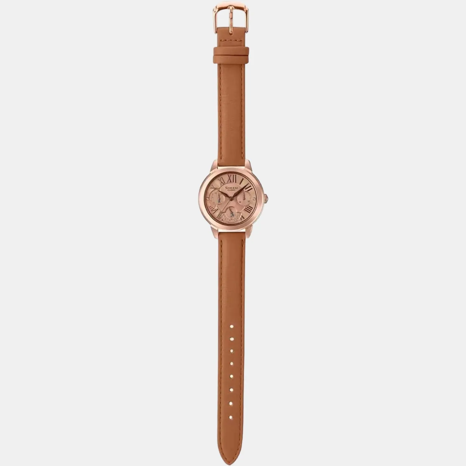 Sheen Women's Chronograph Leather Watch SH216 - SHE-3059PGL-5AUDR