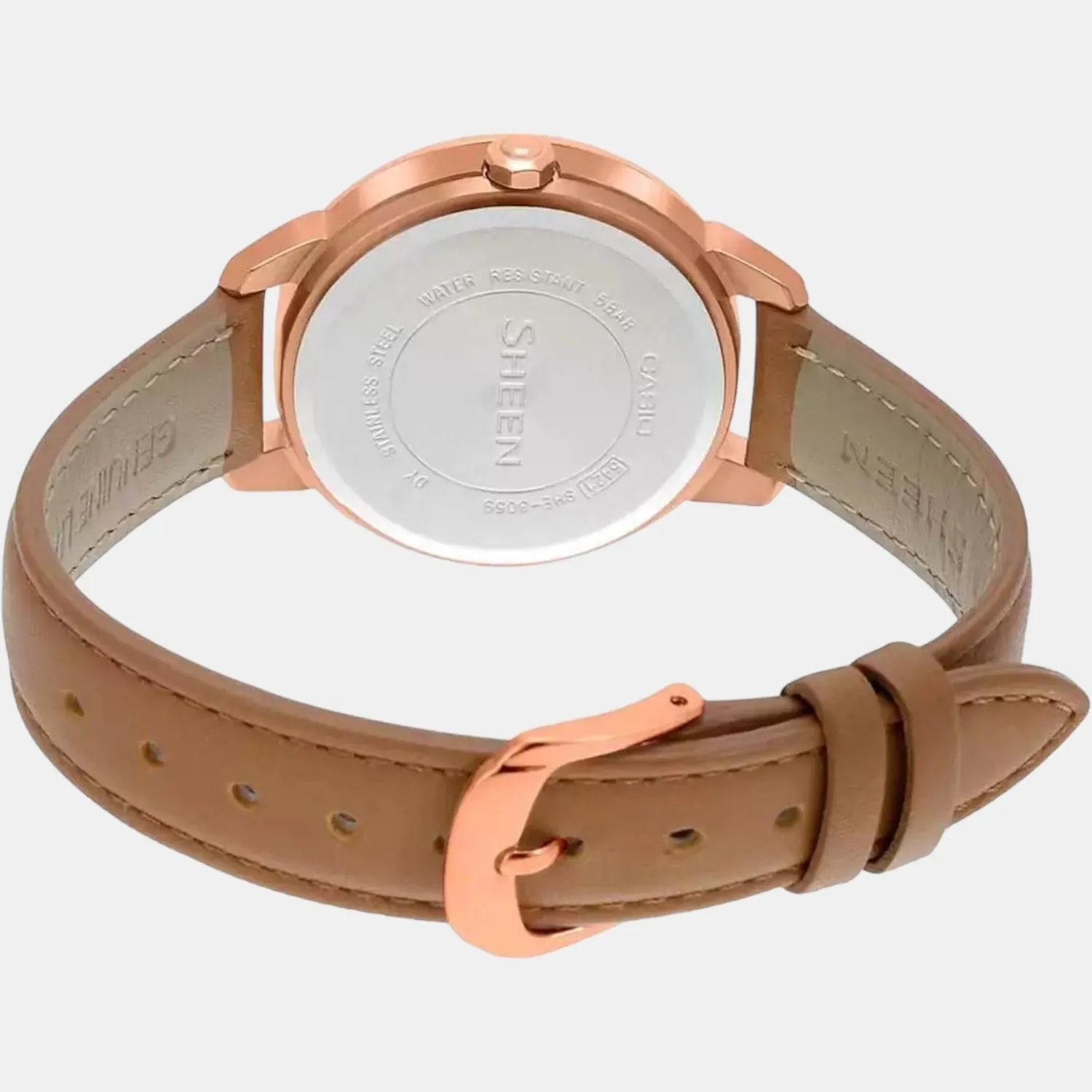 Sheen Women's Chronograph Leather Watch SH216 - SHE-3059PGL-5AUDR
