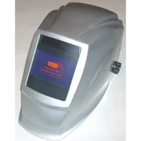 Silver Auto Darkening Helmet Variable Shade Solar & Battery Powered
