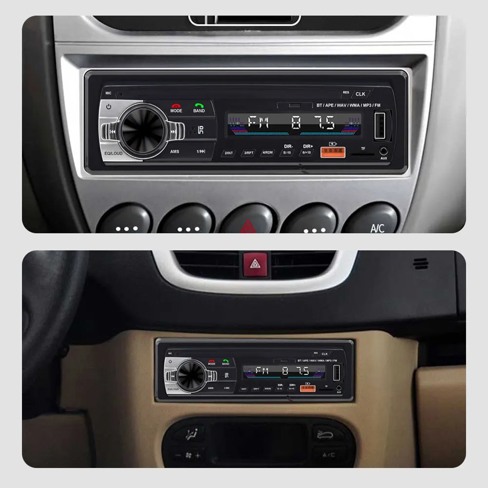 Single Din Car Mp3 Player Stereo Receiver Bluetooth-compatible