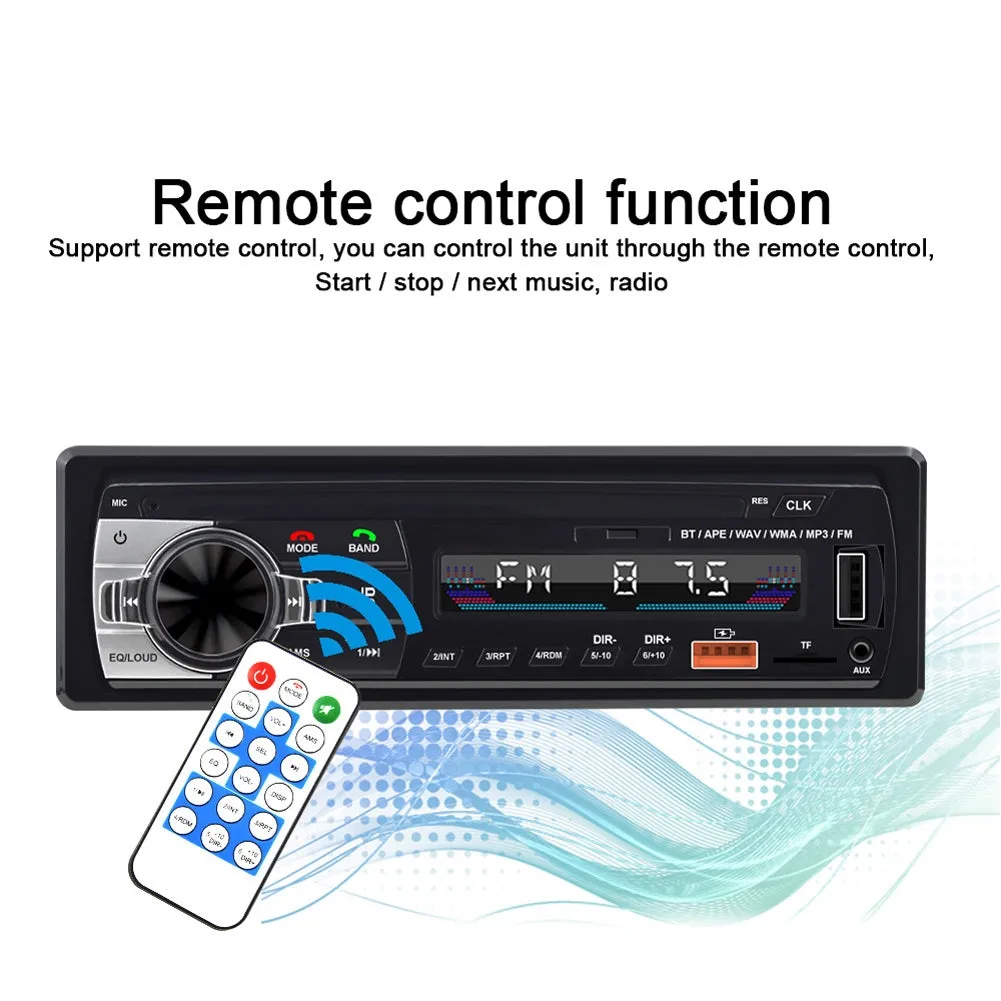 Single Din Car Mp3 Player Stereo Receiver Bluetooth-compatible