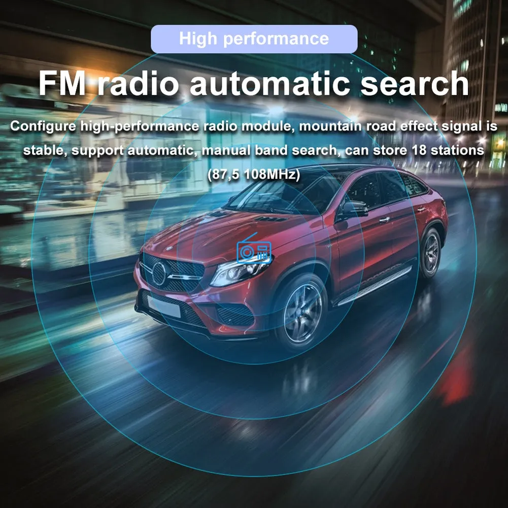 Single Din Car Mp3 Player Stereo Receiver Bluetooth-compatible