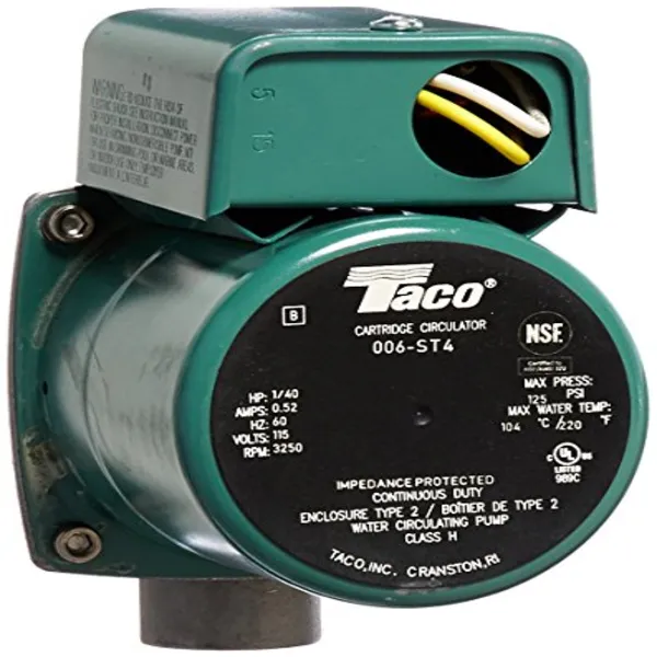 Taco 006-ST8Y Stainless Steel Circulator, 1/40 HP