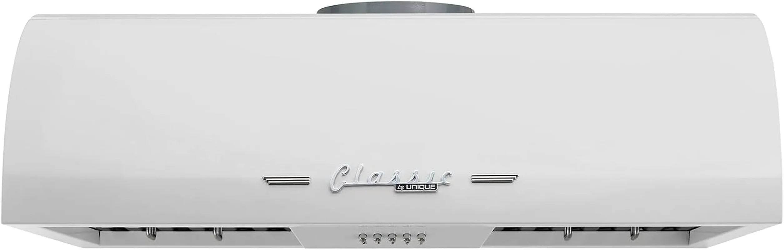 UGP-30CR RH W Classic Retro, Electric Range Hood with 3 Fan Speeds and 2 LED Lights, 110-120 V, 30", Marshmallow White