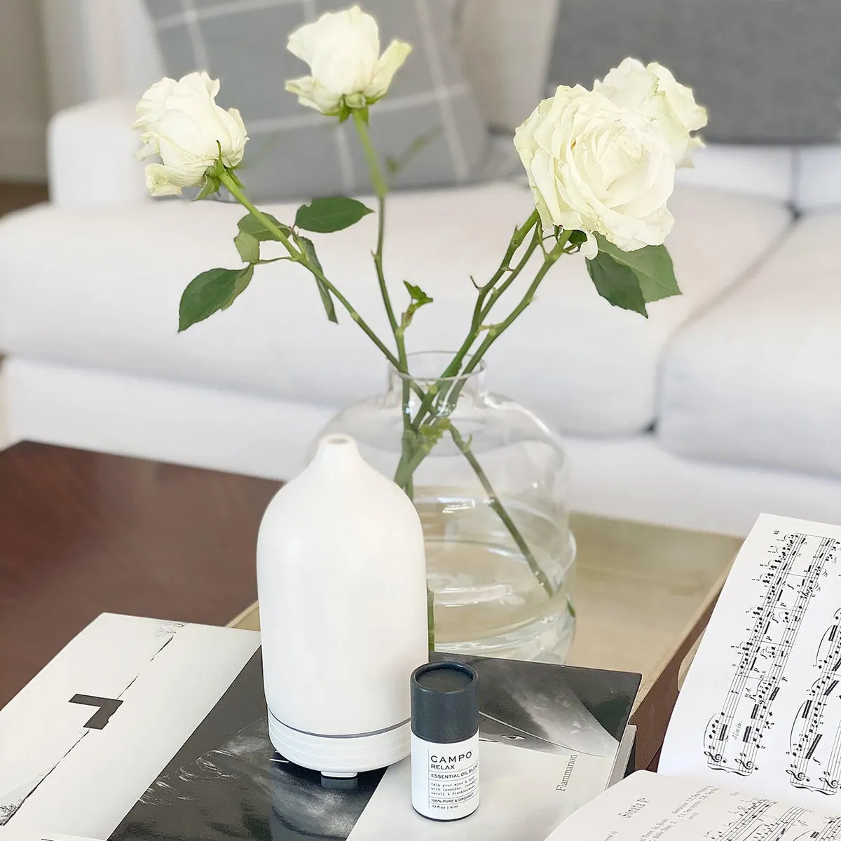 Ultra Sonic Oil Diffuser - Ceramic White