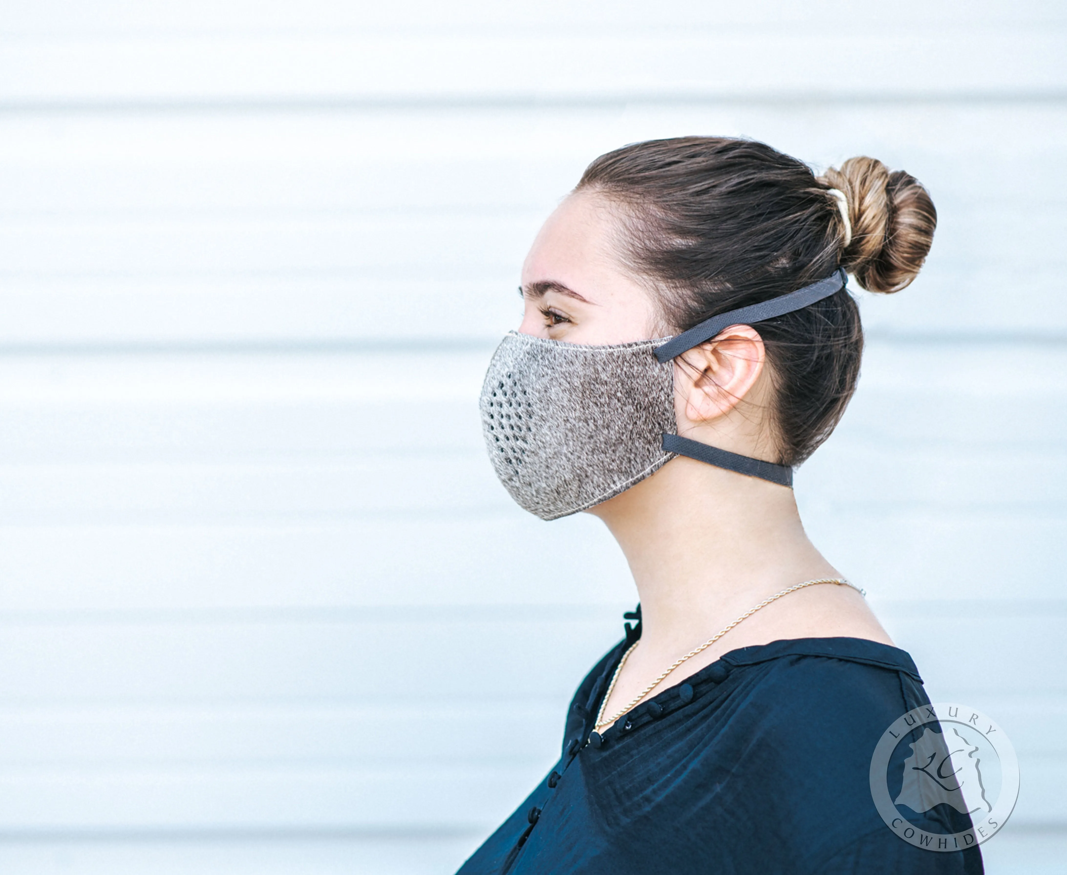 Unisex Hair On Cowhide Face Mask - 10 Filter replacements Included