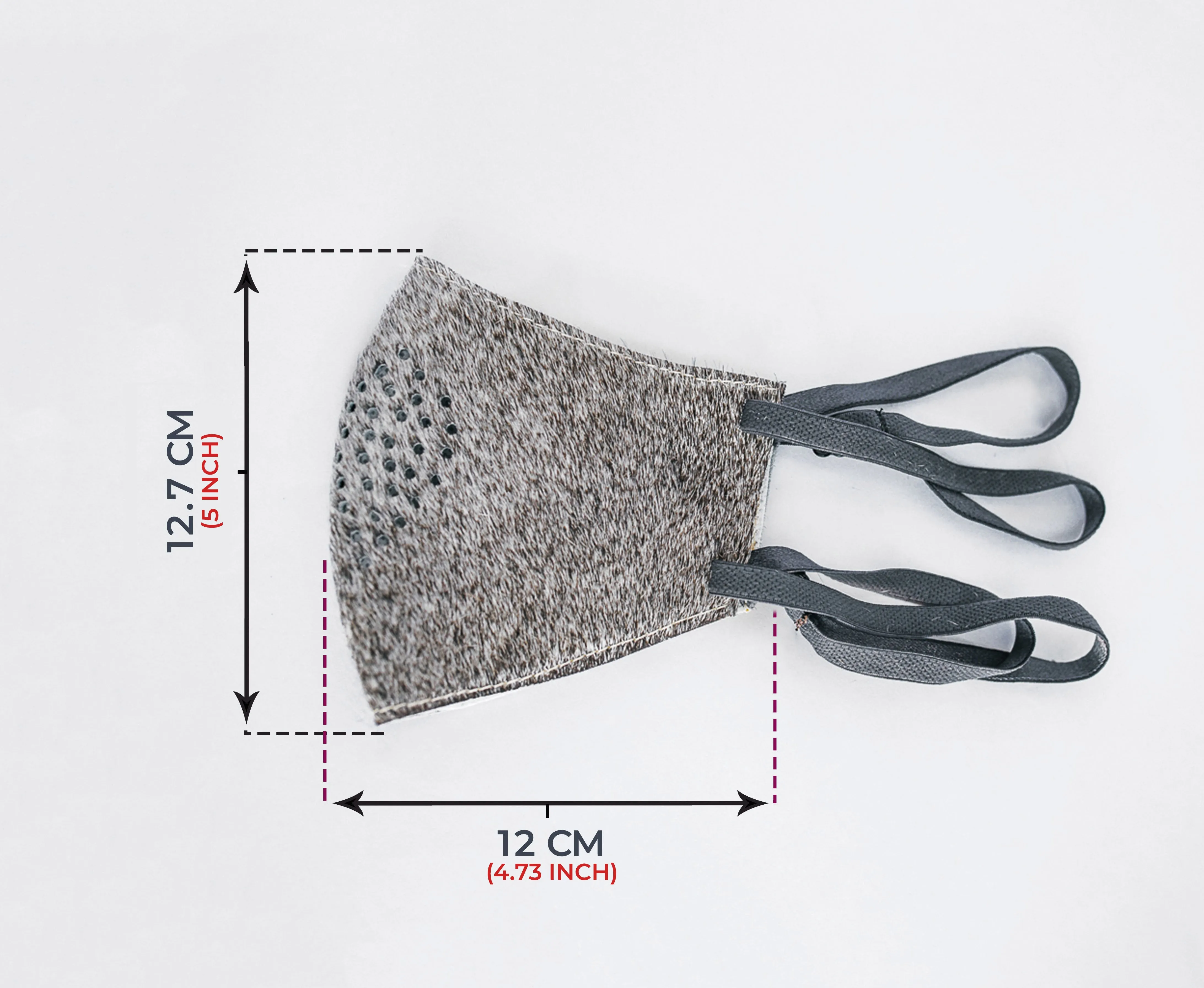 Unisex Hair On Cowhide Face Mask - 10 Filter replacements Included