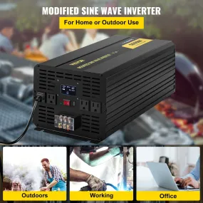 VEVOR Power Inverter, 5000W Modified Sine Wave Inverter, DC 12V to AC 120V Car Converter with LCD Remote Controller