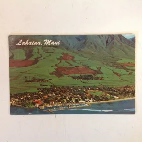 Vintage 1975 Color Postcard Lahaina Maui Hawaii Panorama Air Tour