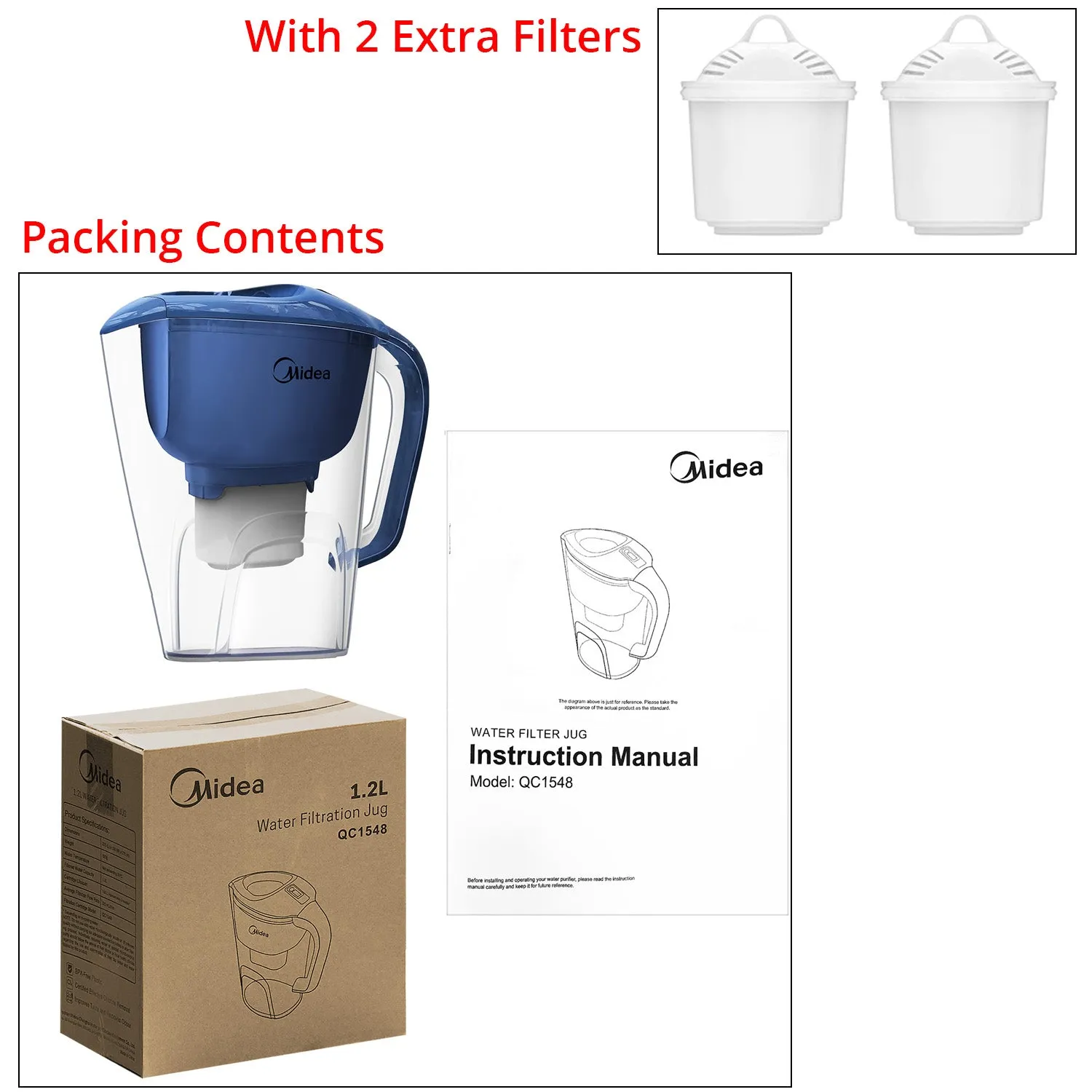 Water Purifier (1.2L) with x2 Filters