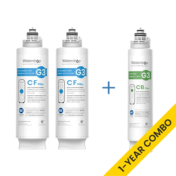 Waterdrop G3P600 RO System Replacement Filters Set - 600 GPD