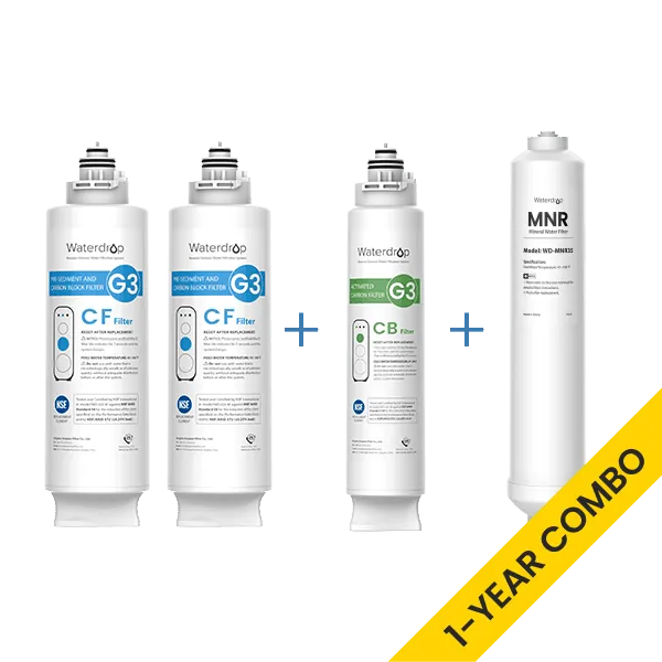 Waterdrop G3P600 RO System Replacement Filters Set - 600 GPD