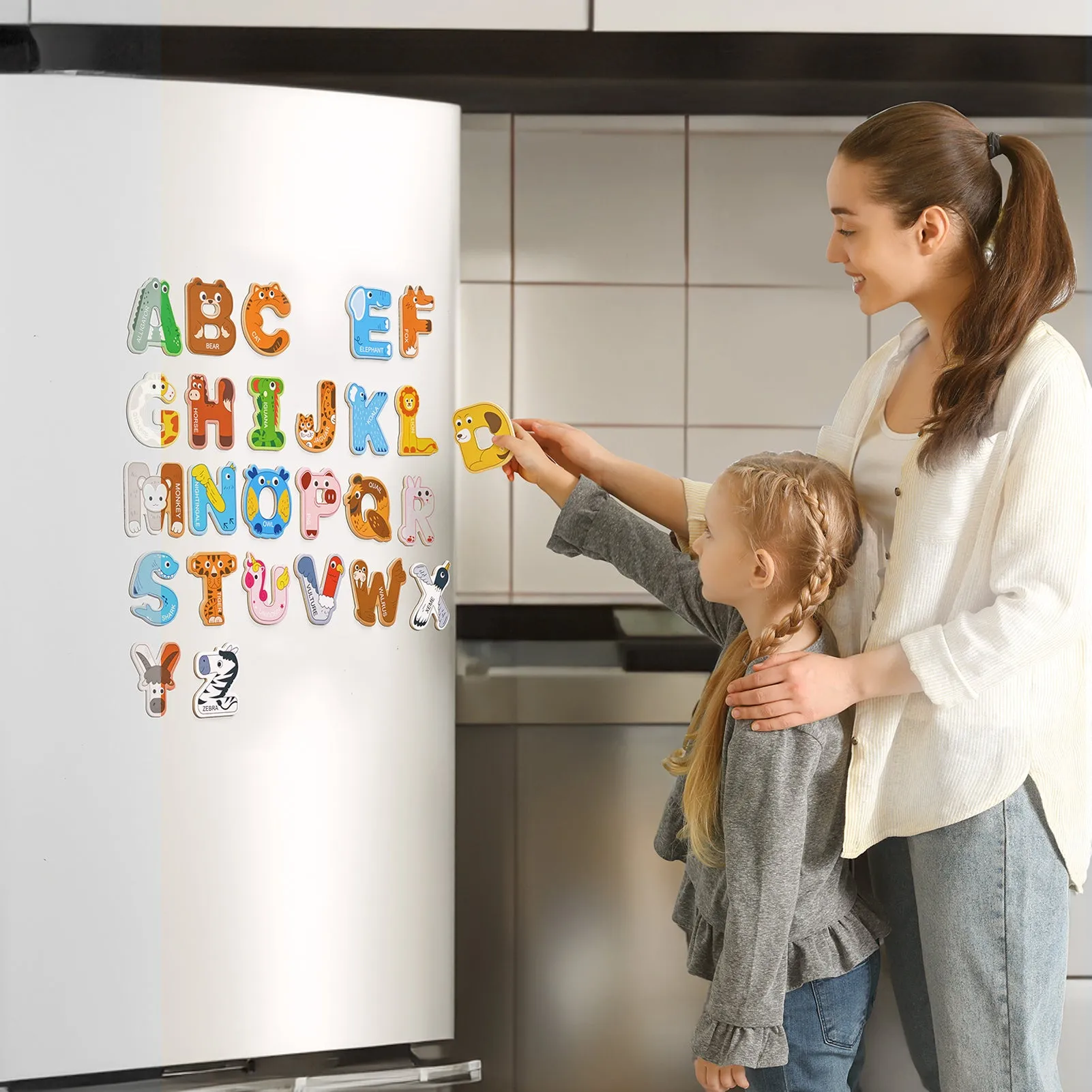 Wooden Thick Alphabet Magnets