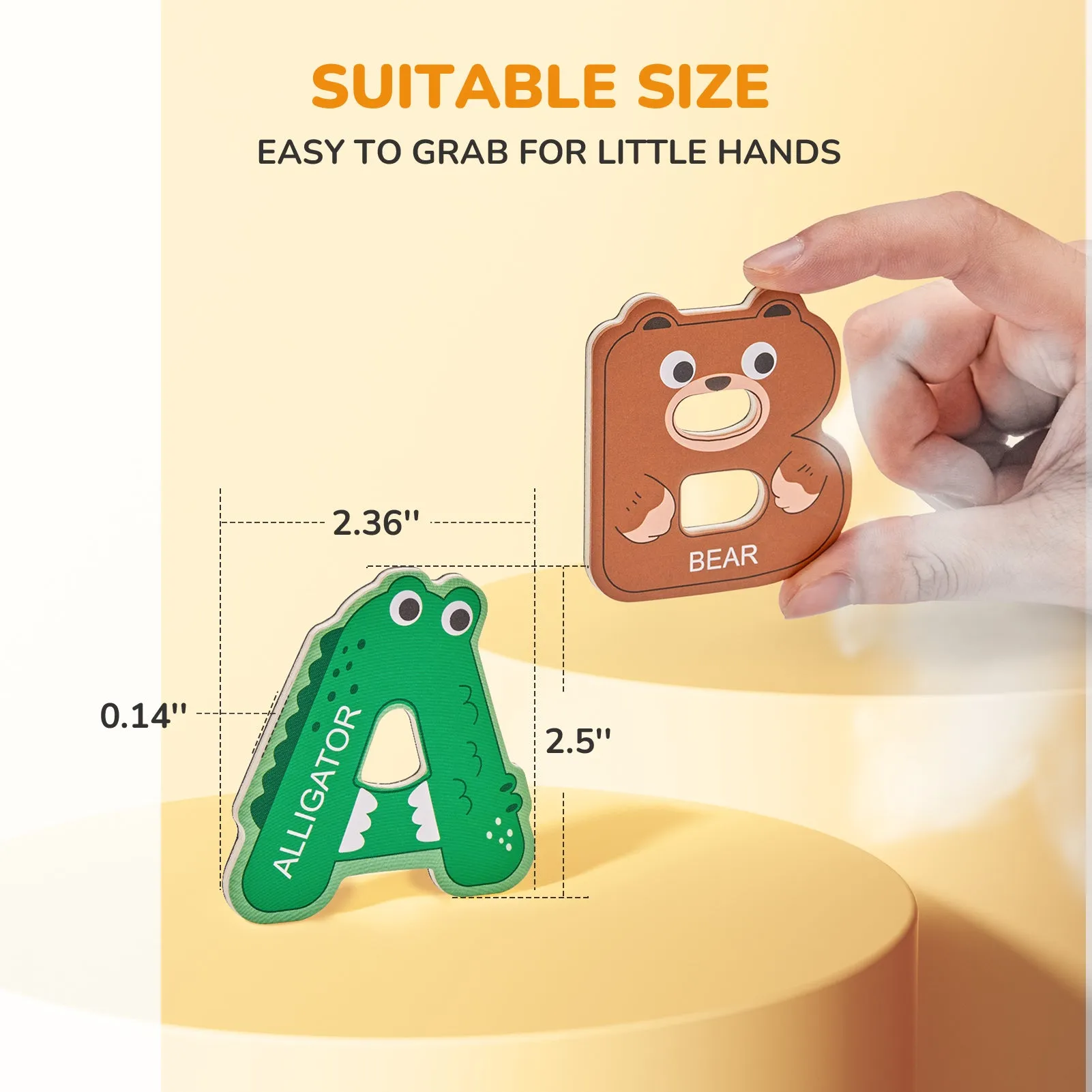 Wooden Thick Alphabet Magnets