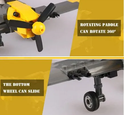 WW2 BF-109 Aircraft Building Bricks Toy Plane Set