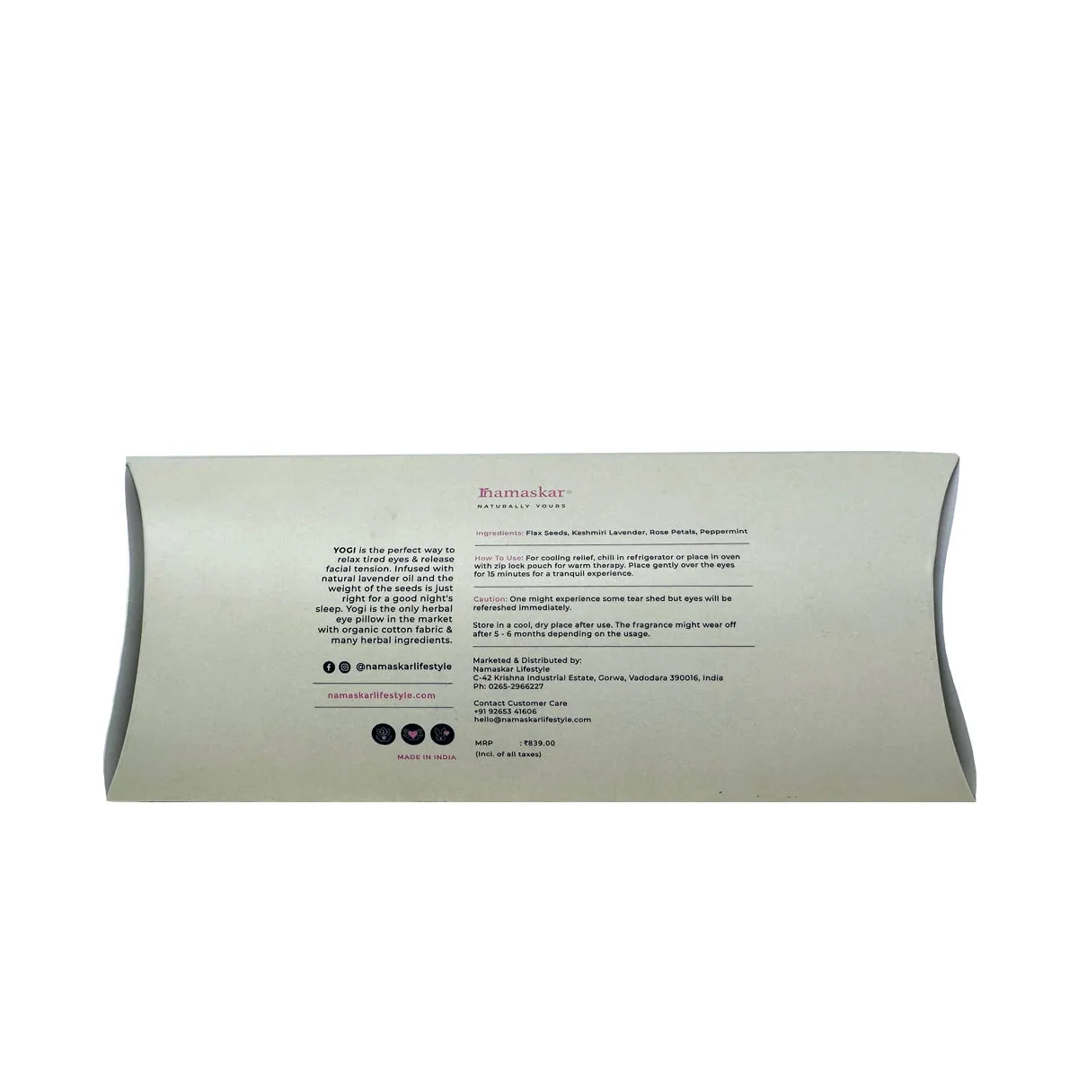 Yogi | Flaxseed Eye Pillow